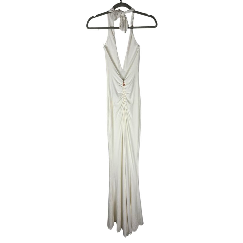 Nookie Illegal Halter Gown Maxi Formal Elegant Gala Bridal Wedding Party XS - Picture 6 of 10